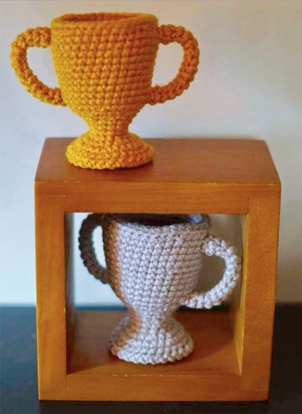 Free Amigurumi Crochet pattern: Goal-Setting Trophies