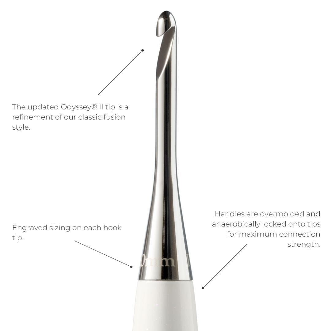 Odyssey® II Crochet Hook in Quartz Odyssey II FurlsCrochet 