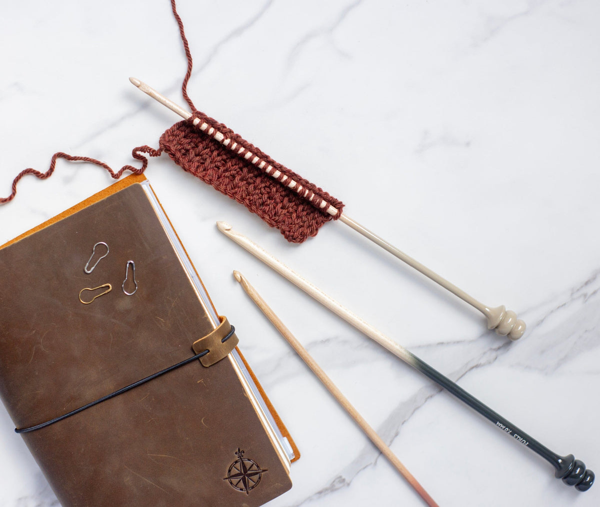 Limited Edition Tunisian Crochet Hook in Maple Ombre Tunisian Hooks FurlsCrochet 