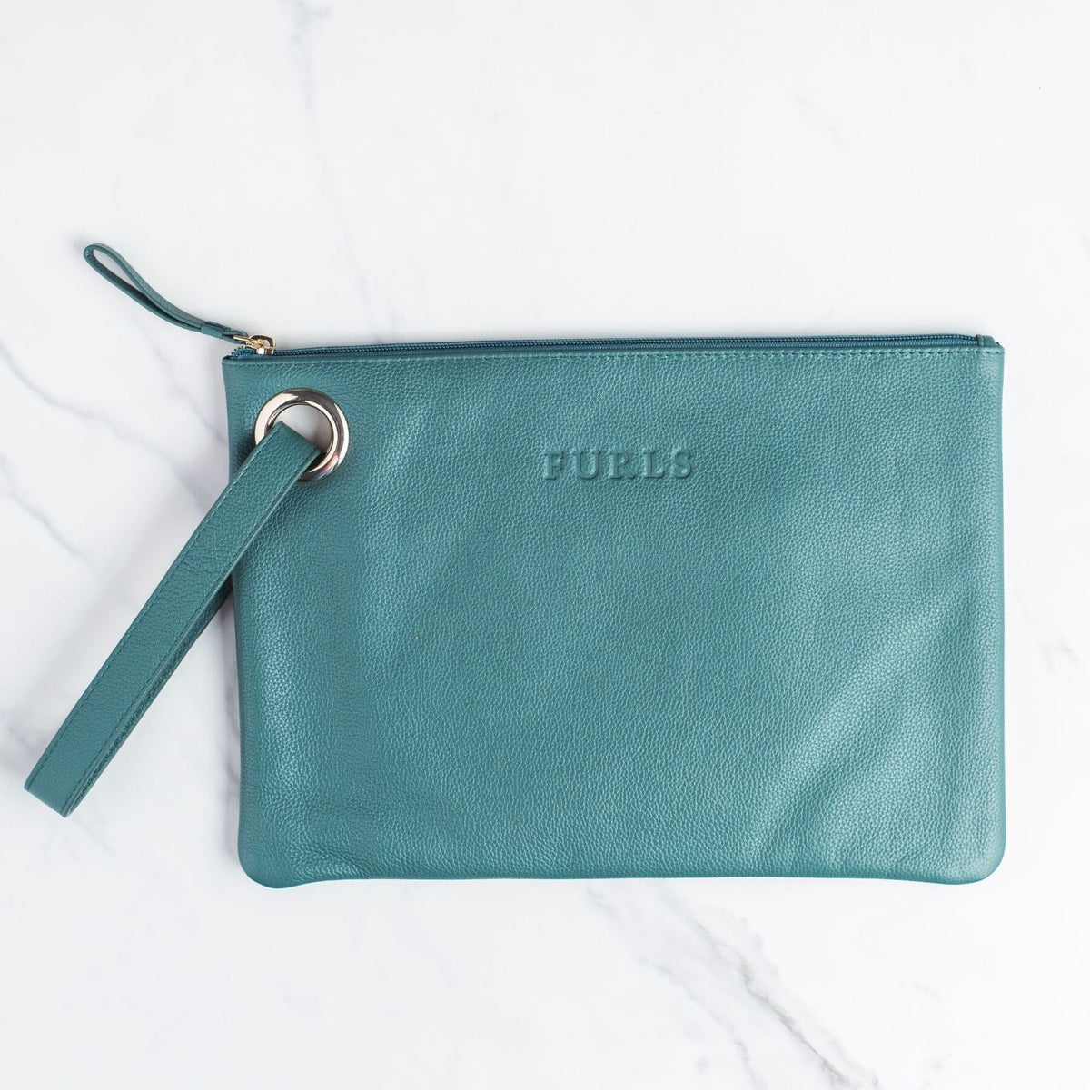 Blair Leather Hook Clutch Travel Accessories FurlsCrochet Teal 